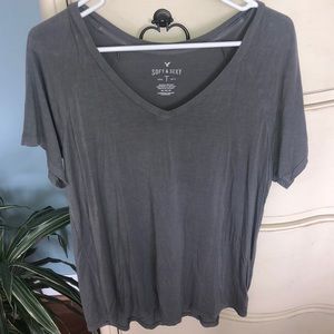 Dark grey American Eagle v-neck